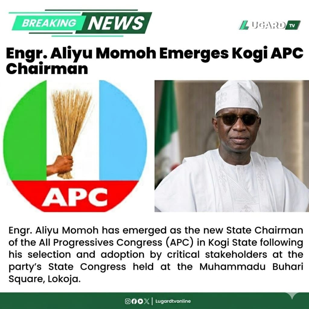 Engr. Aliyu Momoh Emerges Kogi APC Chairman