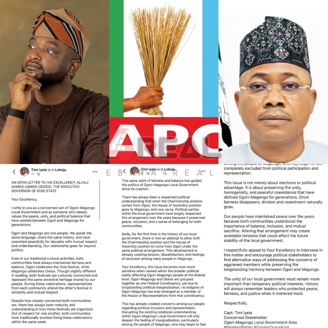 Crisis Brewing In Ogori-Magongo As APC Allegedly Moves To Break Zoning Pact